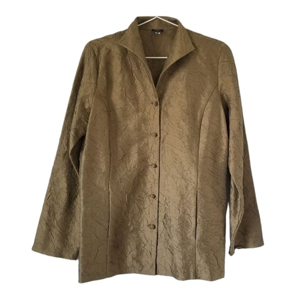 Eileen Fisher Silk Crinkle Jacket size XS